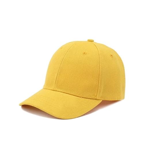 Image of Boolavard Kids Boy Girl Baseball Cap Hat Soft Cotton Lightweight Adjustable Size for 2-9 Years (Yellow)