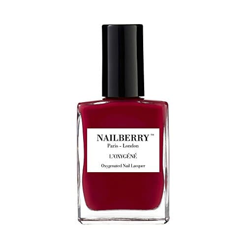 Image of Nailberry L'Oxygéné Oxygenated Nail Lacquer | Strawberry Jam, 15 ml | Polish for a Healthier Manicure & Long Lasting Colour | 12-Free, Vegan, Halal, Cruelty & Gluten Free