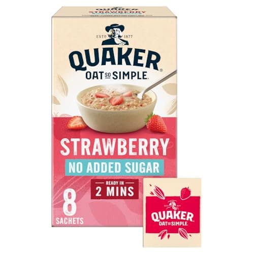 Image of Quaker Oat So Simple Simply Strawberry Porridge Sachets 8 x 32.5 g