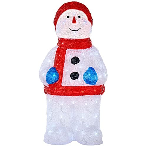 Image of WeRChristmas Pre-Lit Acrylic Snowman with 96 Bright White LEDs