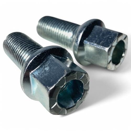 Image of Wheel Bolts M14 x 1.5 mm Suitable for Audi Volkswagen Seat Skoda OEM 8D0601139D 443601139C Pack of 2