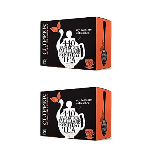 Image of Clipper Fairtrade Everyday Tea Bags (Tag & Envelope) – 440 bags (2 Packs)