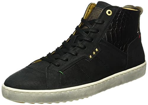 Image of Pantofola d'Oro Men's Canaverse Uomo Mid High Trainers, Black 25y, 11 UK