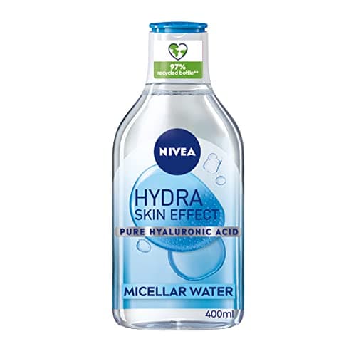Image of NIVEA Hydra Skin Effect Micellar Water (400ml), Effective yet Gentle Waterproof Make-Up Remover, Cleansing Water Made with Pure Hyaluronic Acid and Micellar Technology