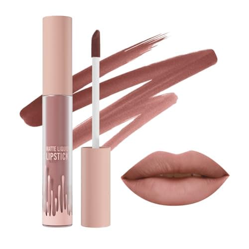 Image of Lipstick Long Lasting Matte, High Pigmented Liquid Lipsticks with Creamy Velvet Texture, Non Drying, Long Lasting, Cruelty-Free Matte Lipstick, 02 Dusty Rose