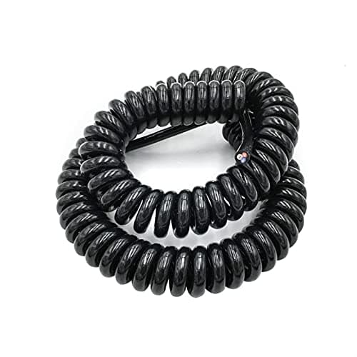 Image of COQALINEX Spring Telescopic Spiral Cable,Coiled Cable,Black Multi 2/3/4/6/8 Core Wire,Can Extend The Tensile Wires, Spring Spiral Cable Pins 0.2mm-1.5mm Power Cord(8 Core,24 AWG 0.2mm)