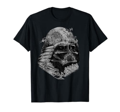 Image of Star Wars Darth Vader Helmet Collage Fill T-Shirt
