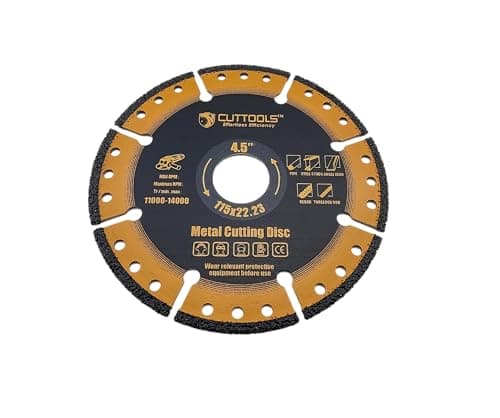 Image of CUTTOOLS 115mm Angle Grinder Cutting Disk 12inch Metal Cut Off Disc Abrasive Wheel 9 inch Diamond Blade 230mm Rebar Cutter 300mm Metal Cutting Disk 4.5inch Cut Off Wheel (yellow, 115mm, 35, Medium)