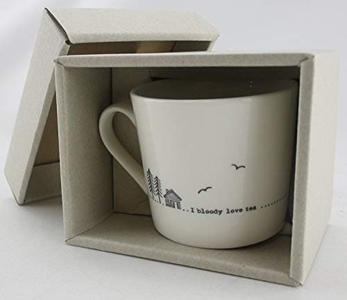 Image of East of India Bloody Love Tea Wobbly Porcelain Boxed Mug