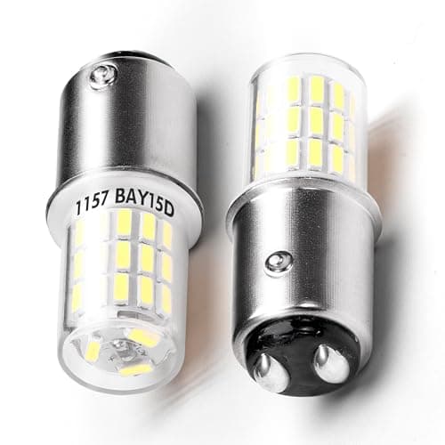 Image of Super Bright 6500k White P21/5W 1157 BAY15D LED Brake Light Bulb,12V-24V 2W 250LM 1016 1034 7528 2357 2057 Car LED Bulbs 45 SMD for Car Brake Lights, Parking Tail, Stop Light, Reverse Lights. (2-Pack)
