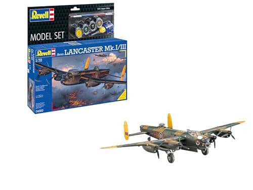 Image of Revell Model Set 64300 Avro Lancaster Mk.I/III 1:72 Scale Unbuilt/Unpainted Plastic Model Kit With Accessories