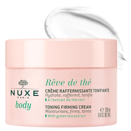 Image of Nuxe Rêve de Thé Toning Firming Cream 200ml, Moisturising Body Cream, Firms & Smooths Skin with Green Tea & Rye Extracts, For a Fresh Toning Sensation, Vegan Formula