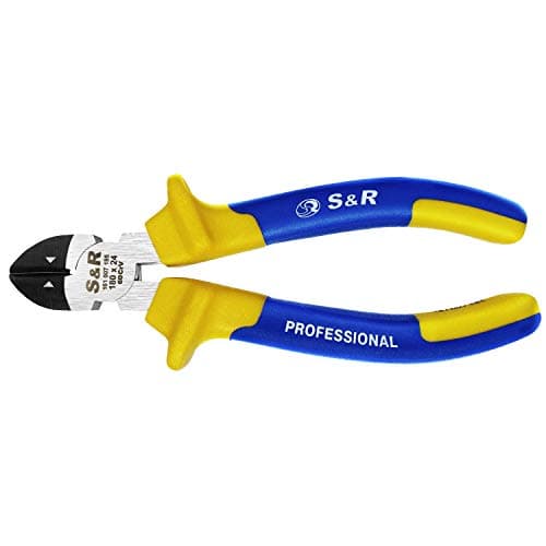 Image of S&R Side Cutters/Wire Cutters, 180 x 24 mm, Cr.-V Steel with Multi-Component Sleeves