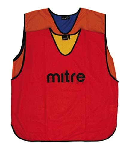 Image of Mitre Pro Reversible Training Bib (Red/Yellow, Junior)