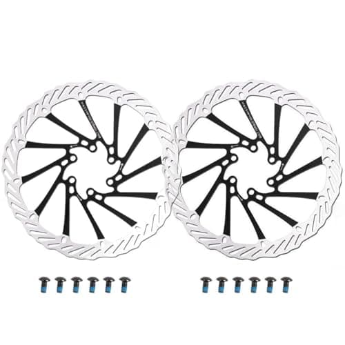 Image of Remeiven Disc Brake Rotor 160/180 /203 mm, 2 Pack Colorful Bike Brake Rotors for Mtb Mountain Road Bicycle with Disc Braking System (BG3, 160)