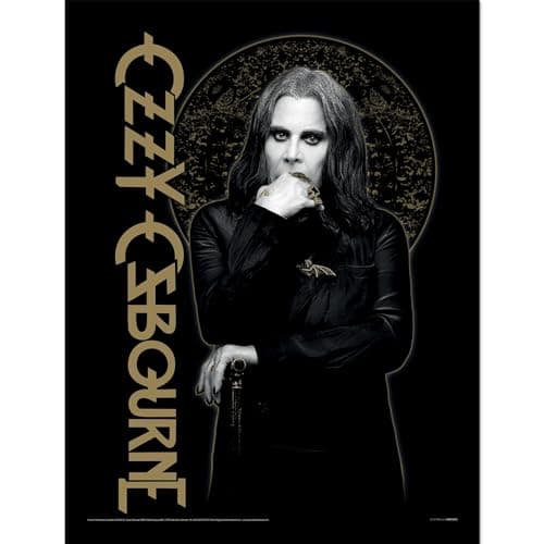 Image of Pyramid International Ozzy Osbourne (Gold) Collector Print 30x40cm – Official Licensed Rock Wall Art, Heavy Metal Music Poster for Fans & Collectors