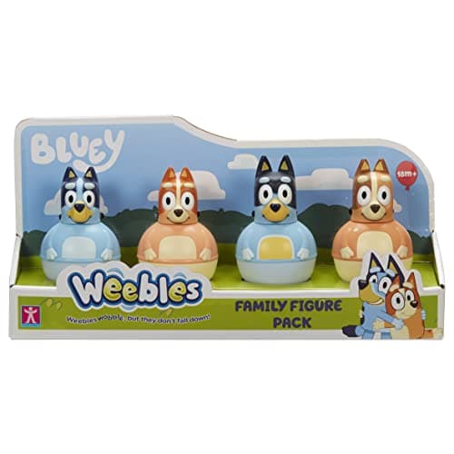 Image of Character Options 07717 Four Pack, Weebles Wobble, Preschool Figures, Bluey Toys for 18mth+