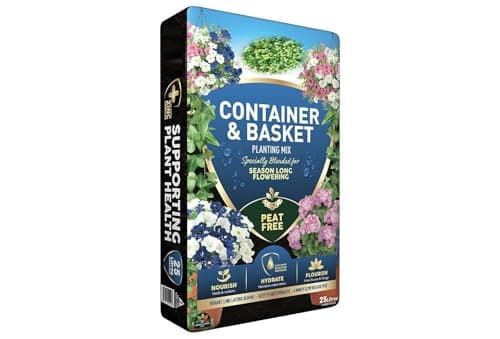 Image of Indigo® Garden Container & Basket Compost – 25L Peat-Free Potting Mix For Vibrant Blooms & Healthy Plants