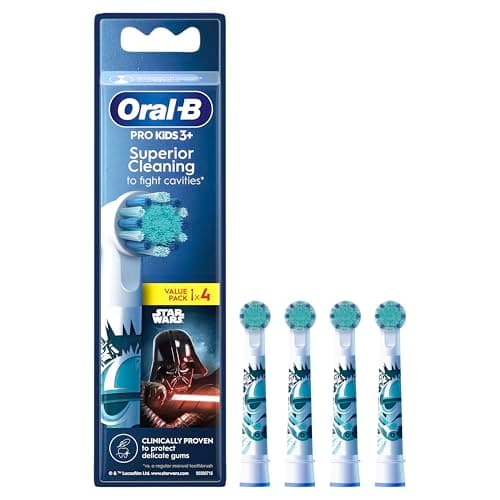 Image of Oral-B Pro Kids Disney Star Wars Electric Toothbrush Heads 4 Pack Designed for Gentle Brushing