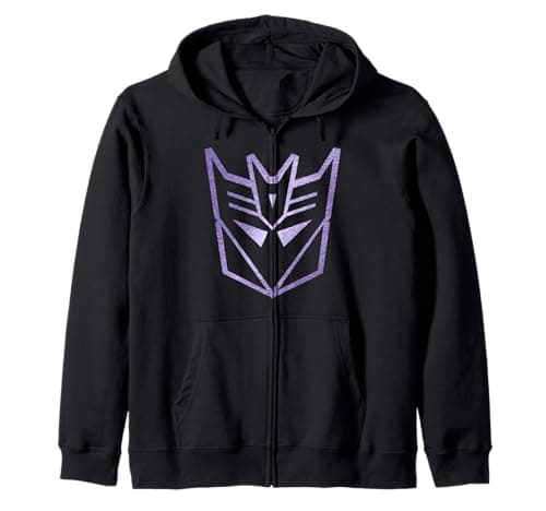 Image of Transformers Decepticons Classic Metal Purple Logo Zip Hoodie