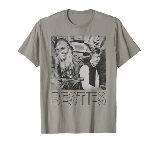 Image of Star Wars Han Solo Chewbacca Besties C1 T-Shirt
