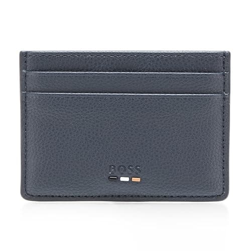 Image of BOSS, Ray Small Logo Card Holder, Dusty Blue, One Size