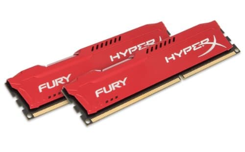 Image of HyperX HX318C10FRK2/8 FURY Red, 8 GB, 1866 MHz DDR3 CL10 DIMM (Kit of 2)