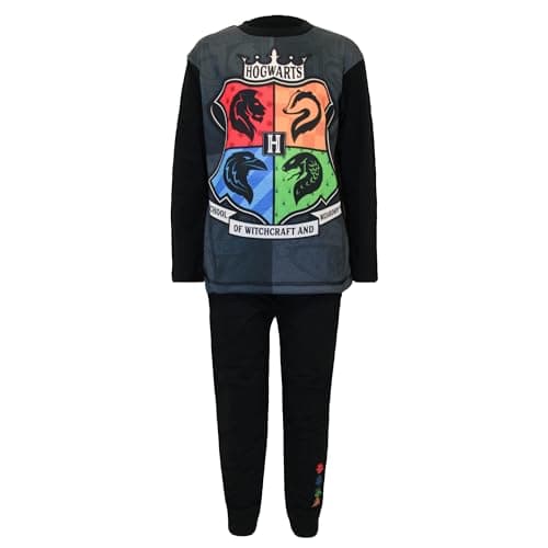 Image of Harry Potter Boys Long Sleeved Pyjamas, PJ's, Black Age 5-6 Years