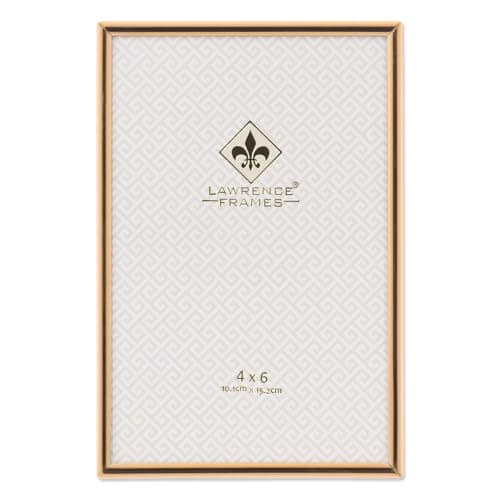 Image of Lawrence Frames 670046 4x6 Simply Gold Metal Picture Frame