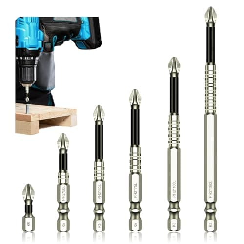 Image of High-Magnetic Screwdriver Bit Sets, 6 PCS Anti Slip Screwdriver Bits, Durable Precision Impact Driver Bits Sets for Electric and Impact Drivers 25 50 65 75 100 150mm