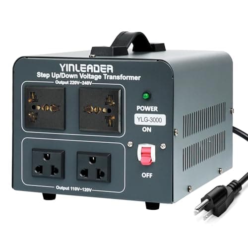 Image of Yinleader 3000W Transformer Voltage Converter 110-120V to 220-240V/220-240V to 110-120V Up/Down Power Converter, with 2 US Plugs and 2 Universal Sockets