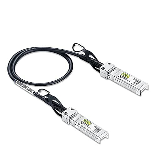Image of 10Gtek 10Gbps SFP+ DAC Twinax Cable 0.25m(0.8ft), Direct Attach Copper Passive, Compatible for Cisco SFP-H10GB-CU0.25M, Ubiquiti UniFi, TP-Link, Netgear, D-Link, Zyxel, MikroTik and More