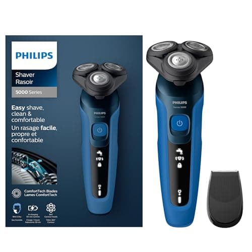 Image of Philips Series 5000, Blue, Wet & Dry Electric Shaver, S5466/17