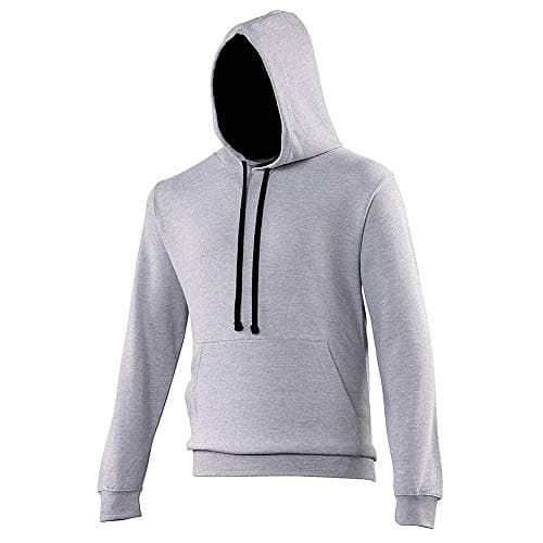 Image of AWDis Men's Varsity Hoodie, Multicoloured (Heather Grey/French Navy), X-Small
