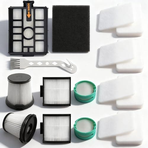 Image of Complete IW3611UKT Filters Replacement Compatible with Shark Detect Pro Cordless Vacuum Cleaner with Auto-Empty System model IW3510UK IW3611UKT, Help Remove Dust, Hair, Pollen & Fine Particles