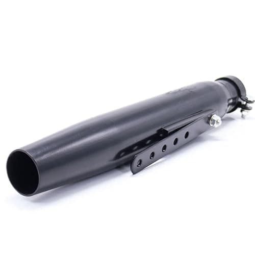 Image of Universal Black Tapered Motorcycle Exhaust Silencer, Custom, Cafe Racer 17''