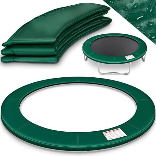 Image of KIDUKU 8FT 10FT 12FT 14FT Replacement Trampoline Surround Pad Foam Safety Guard Spring Cover Padding Pads (Green - 12FT)