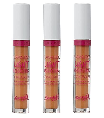 Image of Barry M Cosmetics Ltd 3 x Flawless Light Reflecting Concealer Cinnamon Total Imperfection Cover Cucumber & Aloe Extract