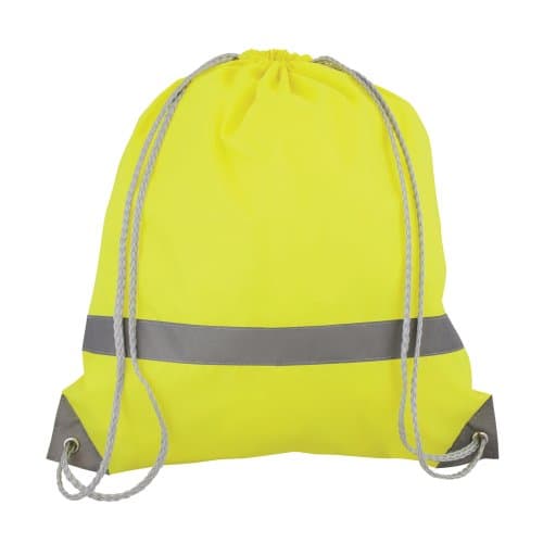 Image of eBuyGB High Visibility Reflective Drawstring Rucksack Casual Daypack, 2.7 L (Yellow)