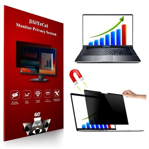 Image of JiSiTeCai Privacy Screen MacBook Pro 15 Inch (2016-2019), Magnetic Removable Anti Blue Light Glare Peep Filter Black out Screen Protector for Mac 15In Laptop Model (A1707, A1990)