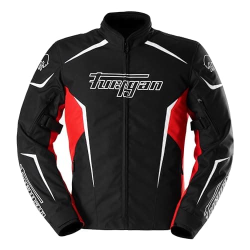 Image of Furygan Men's Yori Motorcycle Jacket - Safety - D3O d30 Durability - Ventilates Air Circulation - Pockets - Protective Gear, Red, 4XL