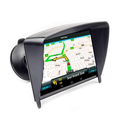 Image of Digicharge Sat Nav GPS Sun Shade Visor For 7’’ Garmin DriveSmart 76 Dezl LGV710 LGV700 Camper 785 CamperVan Fleet 780 790 TomTom Go Discover Go Expert Exclusive 7'' Avtec Dezlcam 785 NavPal Anti-Glare