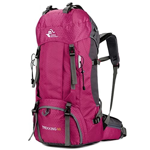 Image of Bseash 60L Waterproof Hiking Camping Backpack with Rain Cover, Lightweight Outdoor Sport Travel Daypack Rucksack for Climbing Skiing