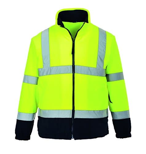 Image of Portwest Hi-Vis Two Tone Fleece, Size: L, Colour: Yellow/Navy, F301YNRL