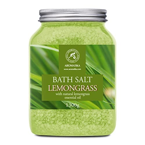 Image of AROMATIKA Lemongrass Bath Salts with Natural Essential Oil – 600 g Refreshing Aromatherapy Detox Bath Soak for Good Sleep, Stress Relief & Relaxation, Body Care, Beauty, Home Spa Wellness, Gift Idea
