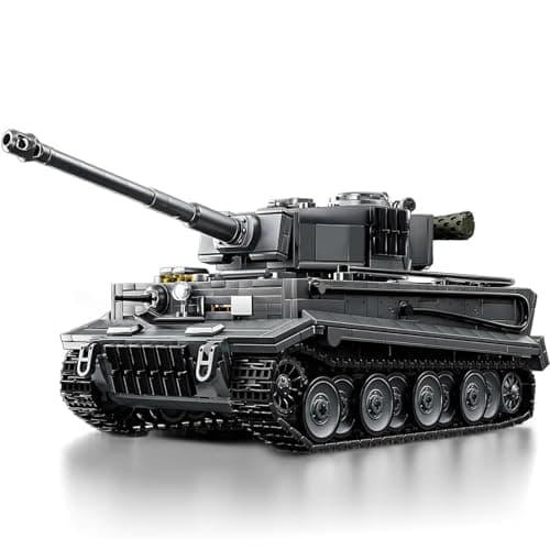 Image of Finger Rock Military Tiger Tank Building Block Set, 1:28 1668PCS WW2 Technology Army Heavy Tanks Construction Combat Tank Cars Model Kit Creative Gifts for Military Fans Adults and Teenagers