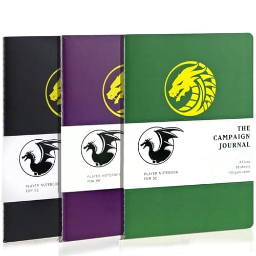 Image of Mazeran Campaign Journal for DnD 5e - Player Character Notebooks - D&D Adventure Game Books, D&D 5e Edition Advanced, TTRPG Character journals (PACK OF 3)