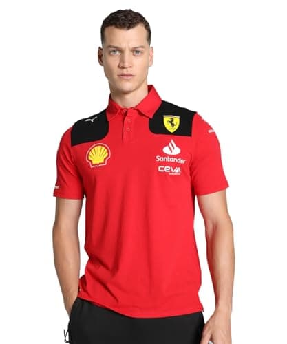 Image of Scuderia Ferrari - 2023 Team Polo - Men - Red - Size: M