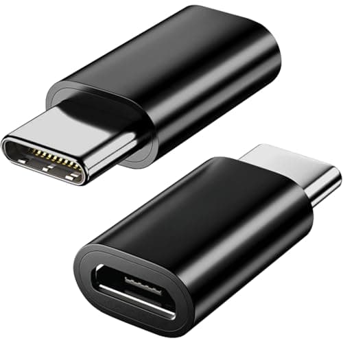 Image of Micro USB to USB C Adapter 2 Pack, USB Type C Male to Micro USB Female Adapter USB C Adapter Compatible with Samsung Galaxy, Huawei, Type-C Phones, Tablets and More