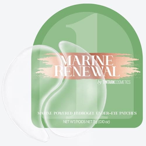 Image of Marine Renewal 1 Hydrogel Under-Eye Patches (28 Pairs) - Luxury Kelp Ferment & Ectoin Eye Mask to Strengthen Skin Barrier, Soothe & Deeply Replenish, Premium Spa & Relaxation Gifts